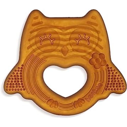haakaa Silicone Owl Teether,Food-Grade Smiling Teething Toy for Infants, Soft Chew Toys for Babies, BPA Free, Toy for 3 Months+