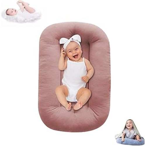 Baby Lounger for Infants 0-12 Months, Bionic Design Baby Lounger Soft Organic Cotton Breathable Lounger, Newborn Babies Essentials Gifts
