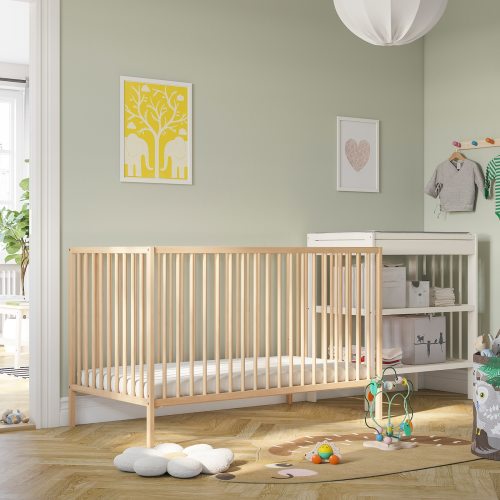 IKEA SNIGLAR Crib - beech 27 1/2x52