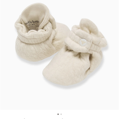 Organic Cotton Quilted Bee Baby Booties - Oat – Burt's Bees Baby