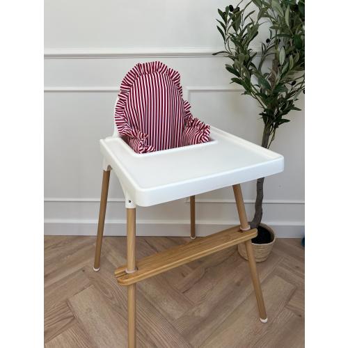 Berry Stripe Cushion Cover | Ikea Antilop cushion cover | cushion cover for highchair | high chair cushion cover | Ikea high chair |