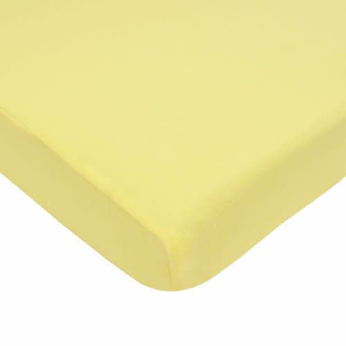 TL Care Supreme 100% Natural Cotton Fitted Crib Sheet 52" x 28", Enhanced Thickness for Soft, Breathable & Hypoallergenic Jersey Comfort, Maize, Neutral for Boys & Girls