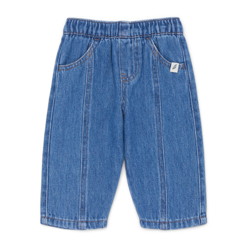 easy-peasy Baby Denim Pull On Pants with Seam, Sizes 0-24 Months