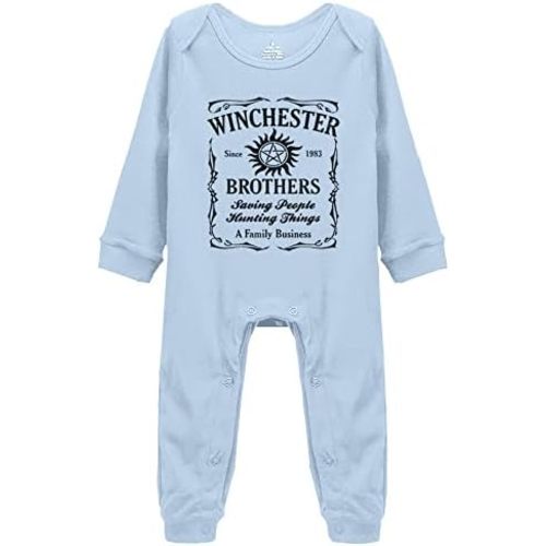Saving People Hunting Things Supernatural Baby Long Sleeve Playsuit Newborn Bodysuit Outfit Clothes