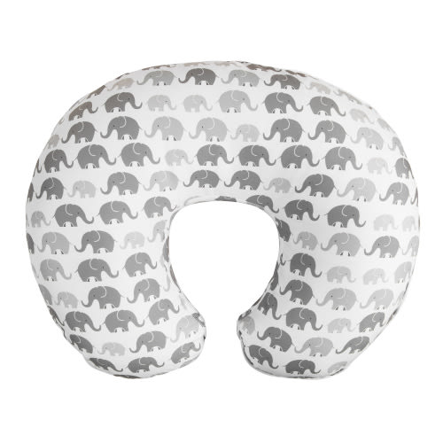 Boppy Original Quick-Dry Nursing Pillow Cover, Gray Elephants, Newborn Infant Breastfeeding Support, Cover Only