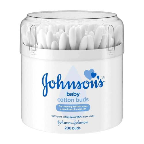 Johnson'S Baby Cotton Buds - 1 X 200 Drum - Pack of 2