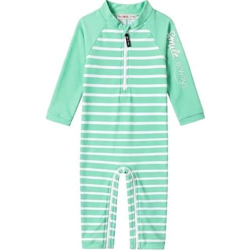 weVSwe Baby Swimsuit UPF 50+ Long Sleeve Toddler Bathing Suit Zipper Wetsuit Boy Girl Sunsuits Rash Guard Swimwear 0-3 Years