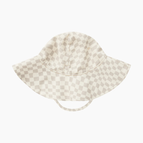 Rylee + Cru Floppy Sun Hat - Dove Check, 6-12 M