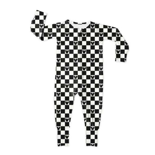 Checkers & Magic Zip Up Bamboo Pajamas