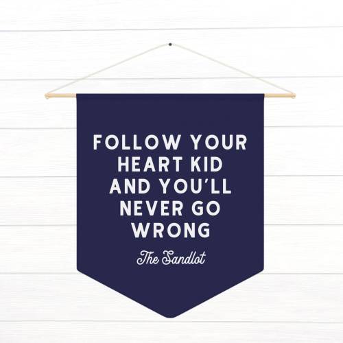 Sandlot Quote Pennant Flag, Baseball Nursery Decor, Pennant Banner, Wall Art, Baseball Room Decor, Boys Room Decor, Boys Nursery Decor