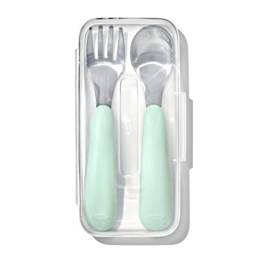 Oxo 2pc Tot Stainless Steel On The Go Fork And Spoon Set - Opal