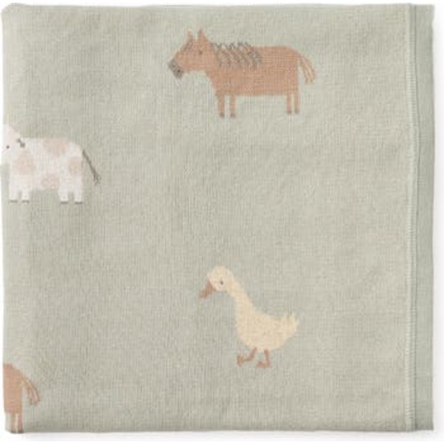 On the Farm Cotton Knit Blanket