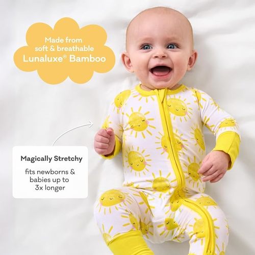 Little Sleepies Pajamas for Baby Boys & Girls, Viscose from Bamboo Baby Pajamas, Preemie & Newborn Sleepers, 2-Way Zipper PJs