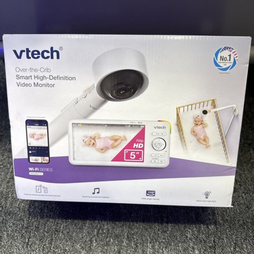 NEW Vtech 5” Smart Wi-Fi 1080p Over-the-Crib Video Monitor RM5887HD FREE SHIPPIN