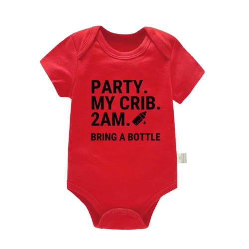 Akiihool Baby Onesie Baby Boy Girl Clothes Unisex Funny Baby Girl Baby Bodysuit (Red,12-18 Months)