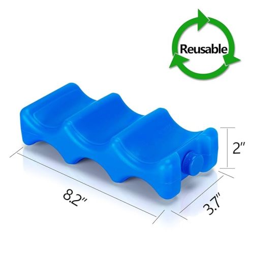 Teamoy Breastmilk Ice Pack (Pack of 2), Bottle Ice Packs for Breastmilk Storage and Breastfeeding Working Mom, Large - Large 6 Bottle(Pack of 2)