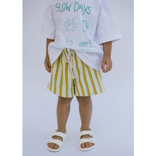 Terry Cloth Shorts- Yellow & Green