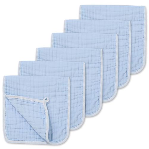 CottCare Muslin Burp Cloths for Baby 100% Cotton Large 20''X10'' 6 Layers Thicken Super Soft and Absorbent (6 Pack,Blue) : Amazon.com.au: Baby