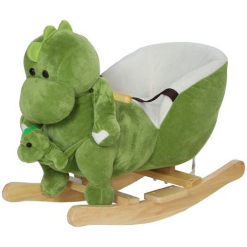 RUVALINO Baby Bouncers and Rockers, Baby Rocking Horse, Kids Riding Horse Rocking Chair, Plush Stuffed Rocking Animals, Green, 62"*33"*45"