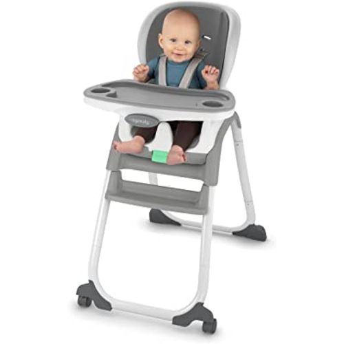 Ingenuity Full Course SmartClean 6-in-1 High Chair – SmartClean EVA Foam, 5 Point Safety Harness, 2 Dishwasher Safe Trays – Slate