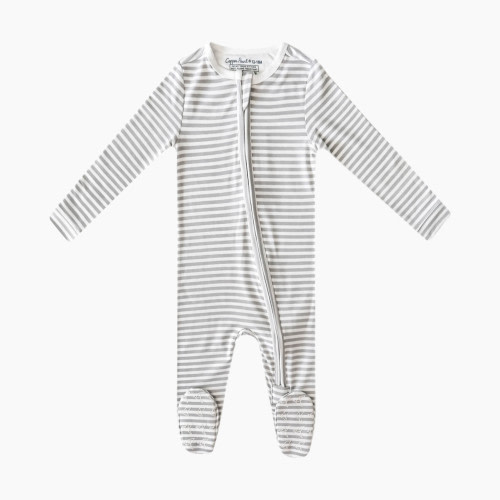 Copper Pearl Zip-Up Footie - Everest, Newborn