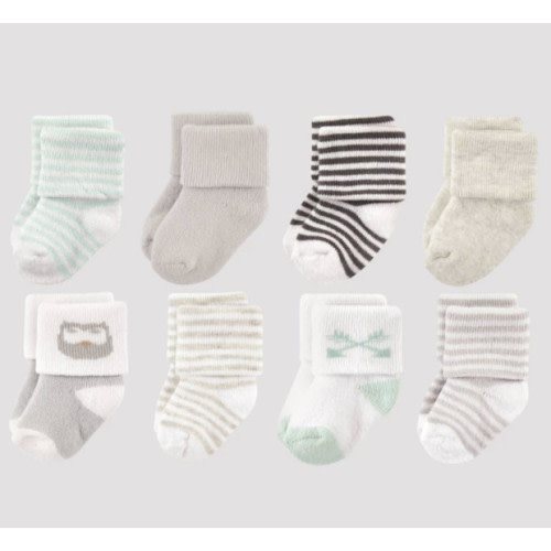 Luvable Friends Baby Owl Terry Booties (8pk)