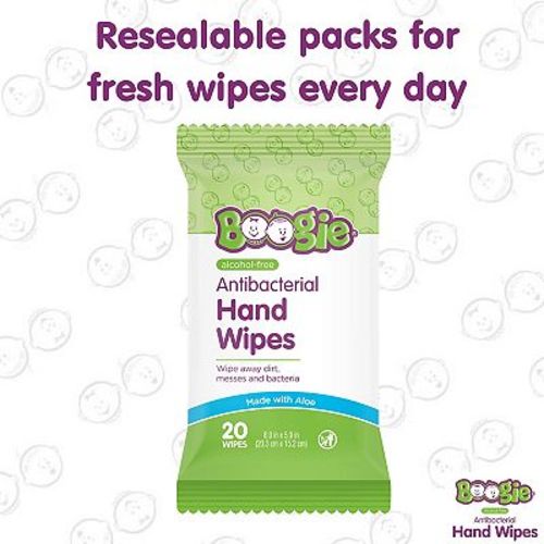 Boogie Hands 60-Count Anti-Bacterial Wipes