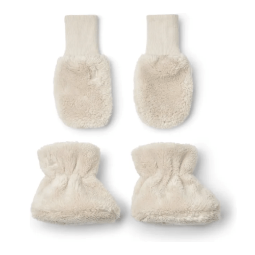 Fernanda Mittens and Slippers Set | Ecru