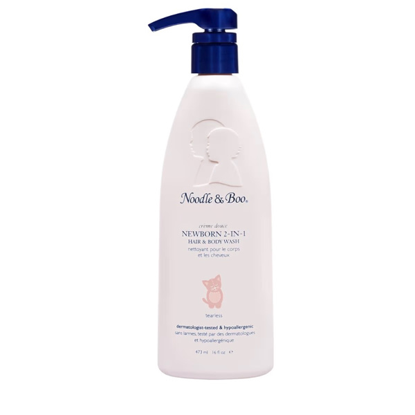 Noodle & Boo Newborn 2-in-1 Baby Shampoo and Body Wash, Tear-Free, Hypoallergenic, Baby Bath Essentials, Moisturizing, pH-Balanced, Vitamin-Enriched, Pediatrician-Tested