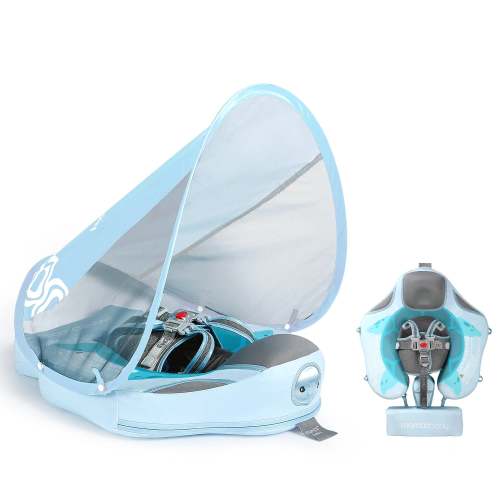 Mambobaby Pool Float with Canopy and Tail  Turtle