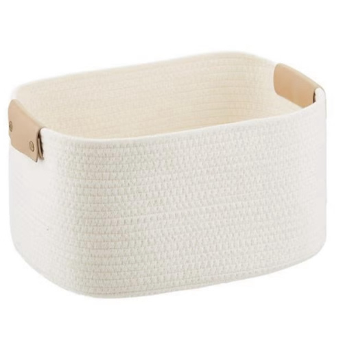 Cotton Rope Bin with Snap Handle | The Container Store