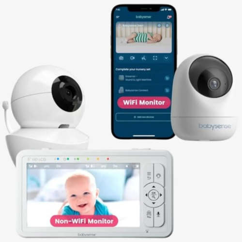 Babysense 3 MP/HD Dual Video Baby Monitor Bundle