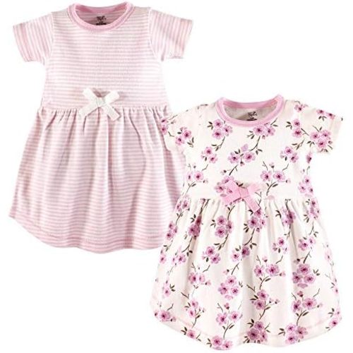Touched by Nature Girls' One Size Organic Cotton Short Long-Sleeve Dresses