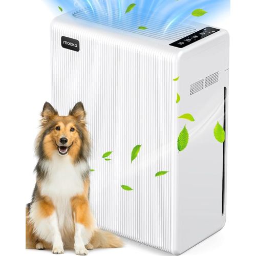 Air Purifiers for Home Large Room up to 2000ft², H13 HEPA Air Filter for Pets Hair Dander Smoke Pollen Dust, Non-Ozone, Portable Air Purifiers for Bedroom Office Living Room, E-300L, White