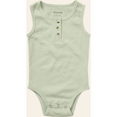 Henley Tank Onesie, Green - Young Days | Maisonette