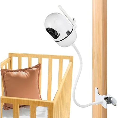 Flexible Baby Monitor Clip Mount for HelloBaby HB6550/HB65/HB40/HB6339/HB66/HB6550Pro, ANMEATE SM935E, Baby Camera Mount Holder Stand with 15.7 inch, Attach to Baby Crib Without Wall Damage
