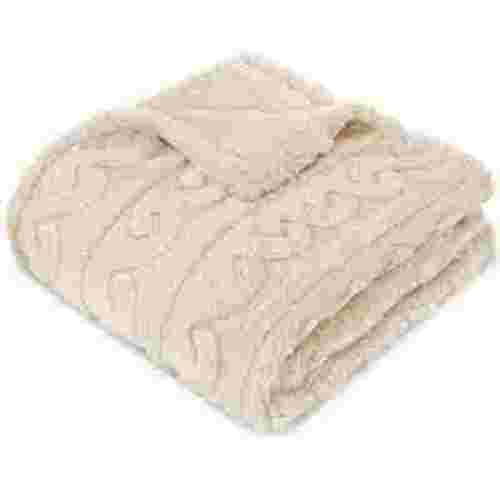 Homritar Baby Fleece Blanket Girls Khaki 3D Fluffy Microfiber Blanket