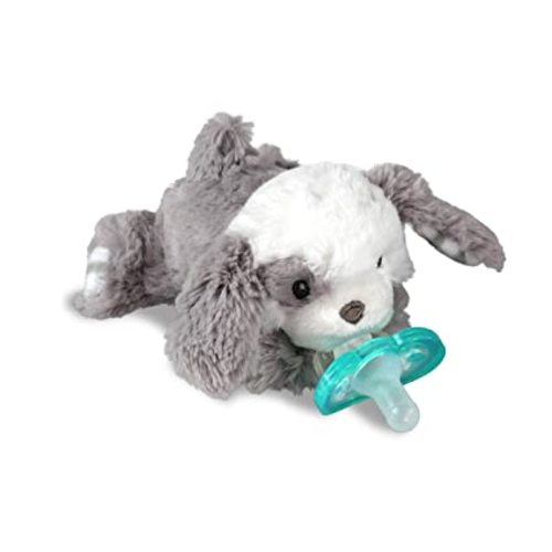 RaZbaby RaZbuddy JollyPop Pacifier Holder with Removable Baby Pacifier, Puppy