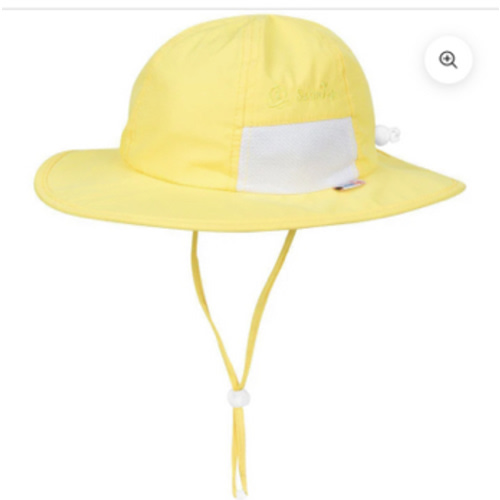 Kids Wide Brim Sun Hat "Fun Sun Day Play Hat" - Yellow