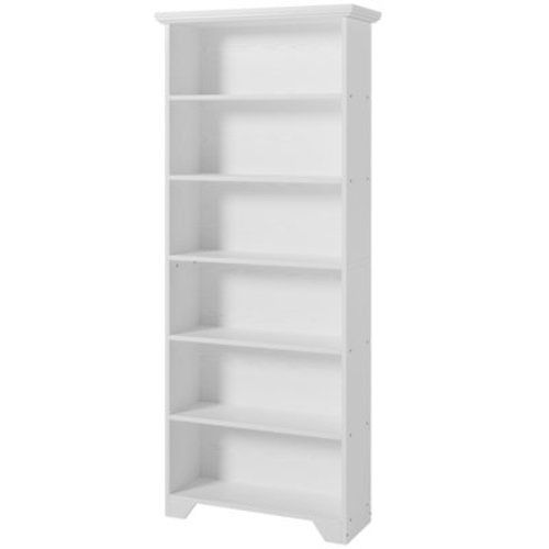 IRONCK 71" Tall 6 Tier Bookcase, Wood Book Shelf for Home Office, Bedroom, Living Room, Pure White