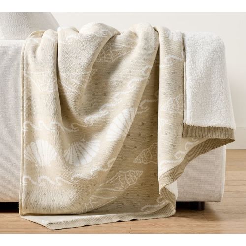 Shell Jacquard Knit Throw