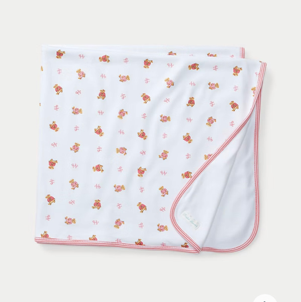 Pink Bear Reversible Blanket | Blankets & Swaddles ACCESSORIES | Ralph Lauren