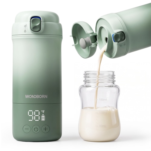 WONDBORN Portable Bottle Warmer Elite, 2.6X Faster, 1°F Control, Easy