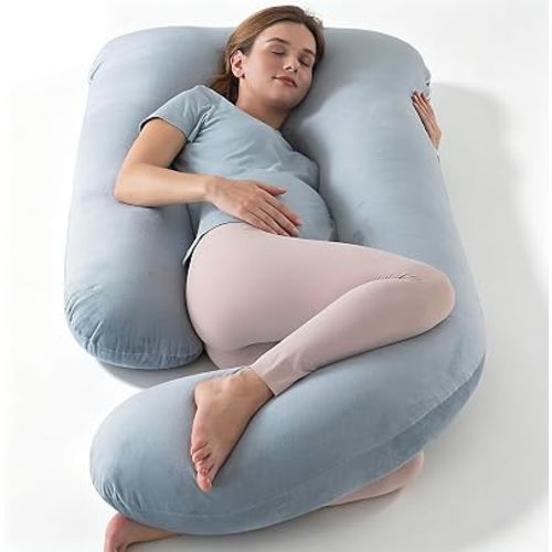 Chilling Home Pregnancy Pillow, U Shaped Full Body Maternity Pillow 58 inch, Pregnant Women Must Haves Pregnancy Pillows for Sleeping with Removable Cover