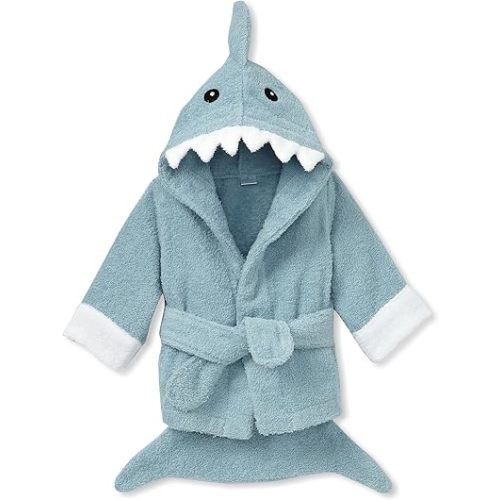 Baby Aspen Baby Shark Hooded Towel/Newborn Spa Bath Robe, Baby Beach Towel | Baby Bath Towel