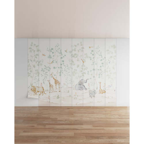 Safari Friends Wall Mural | Nestig