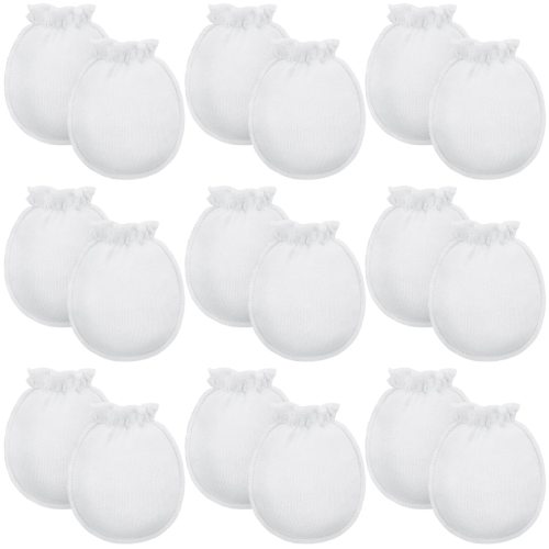 9 Pairs Newborn Baby Boys Girls Mittens 0-6 Months Infant Toddler Mittens No Scratch Solid Color Gloves Style 2