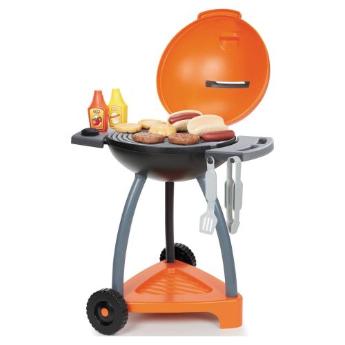 Little Tikes Sizzle 'n Serve 15-Piece Outdoor Plastic Pretend Play Barbecue Grill Toys Playset, Multi-Color, For Kids, Toddlers Ages 3 4 5+