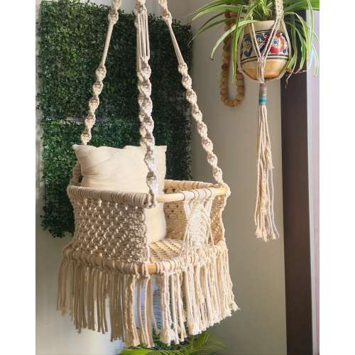Macrame baby swing, baby hammock, toddler swing, Swing chair for baby, Crochet baby swing, Gift for a new baby,hanging chair for baby