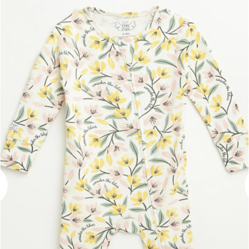 Consider the Lilies Footless Onesie Cotton – Holy Pals